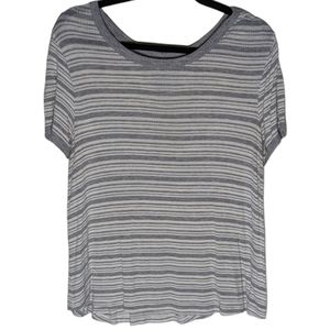 Soft and Comfy Striped Grey and White Tee